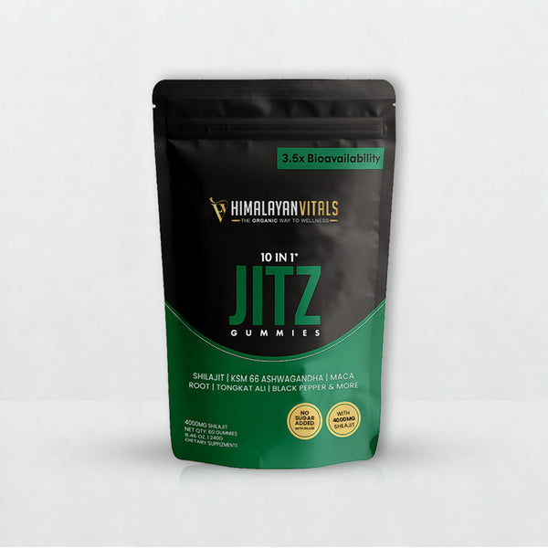 Jitz Shilajit Gummies with Ashwagandha, 60 servings per Package
