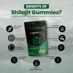Jitz Shilajit Gummies with Ashwagandha, 60 servings per Package