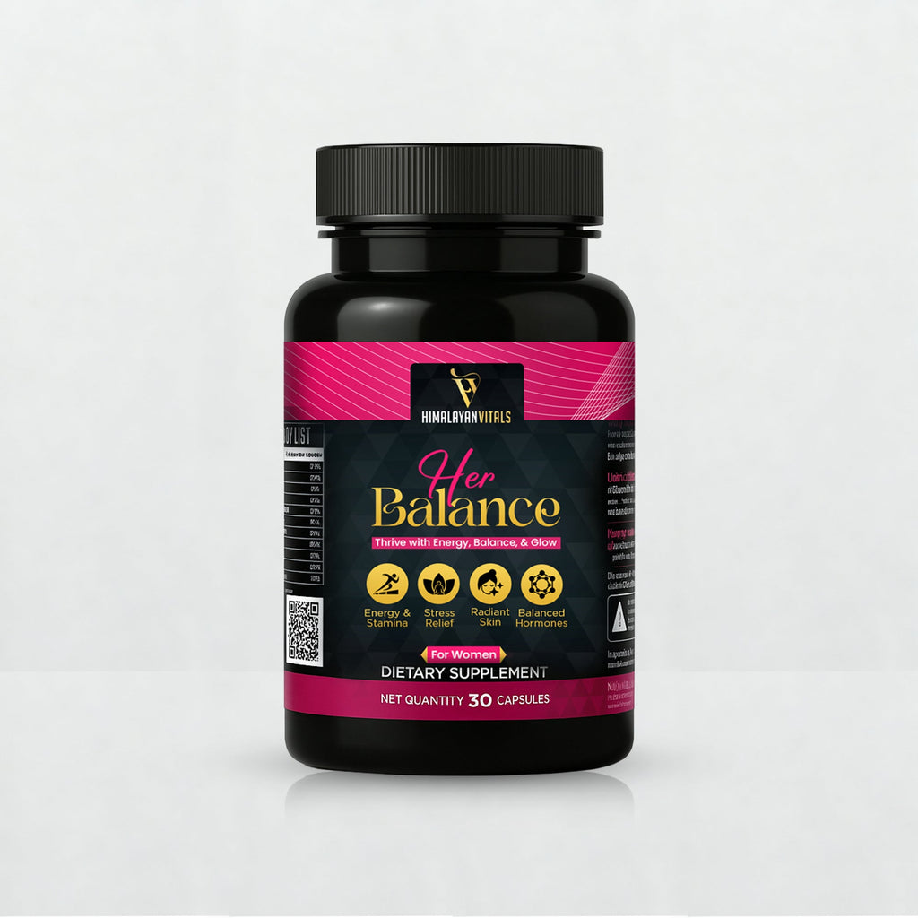 Herbalance, Shilajit with Ashwagandha Capsules for Women, 60 serving