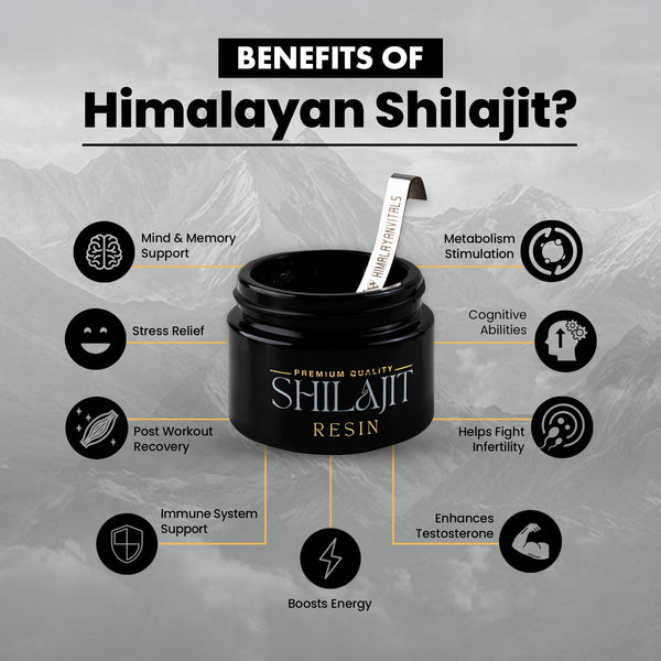 Himalayan Vitals Pure Shilajit Resin with Fulvic acid & 85+ Trace Minerals